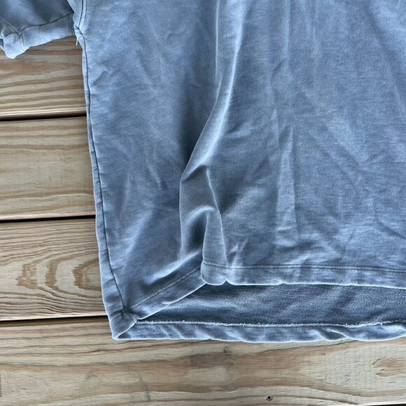The Rail Short Sleeve Hoodie Tunic Sweatshirt Gray Distressed XL - Picture 2 of 7